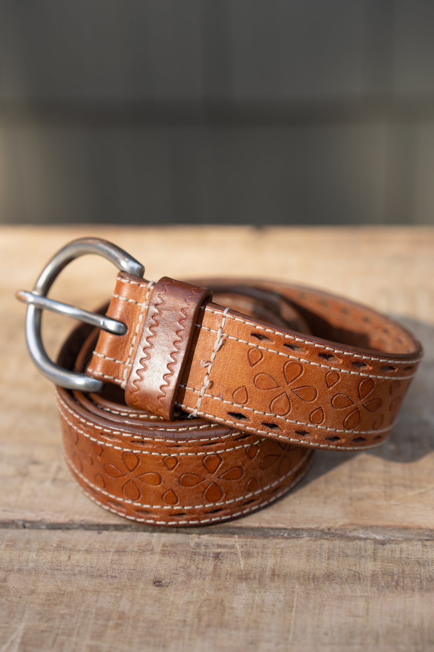 Lauren RL Tooled Leather Belt