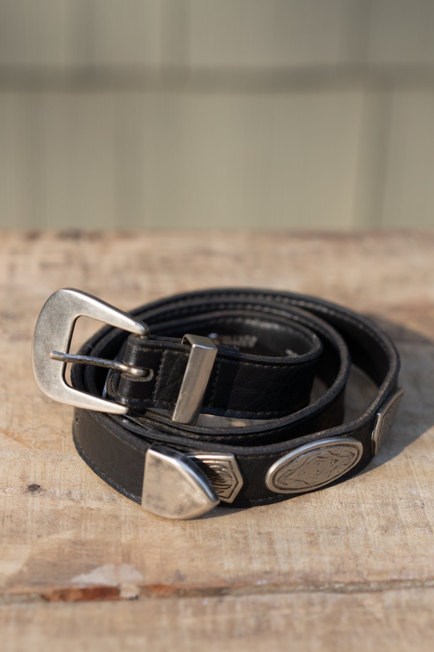 Made in USA Concho Leather Belt