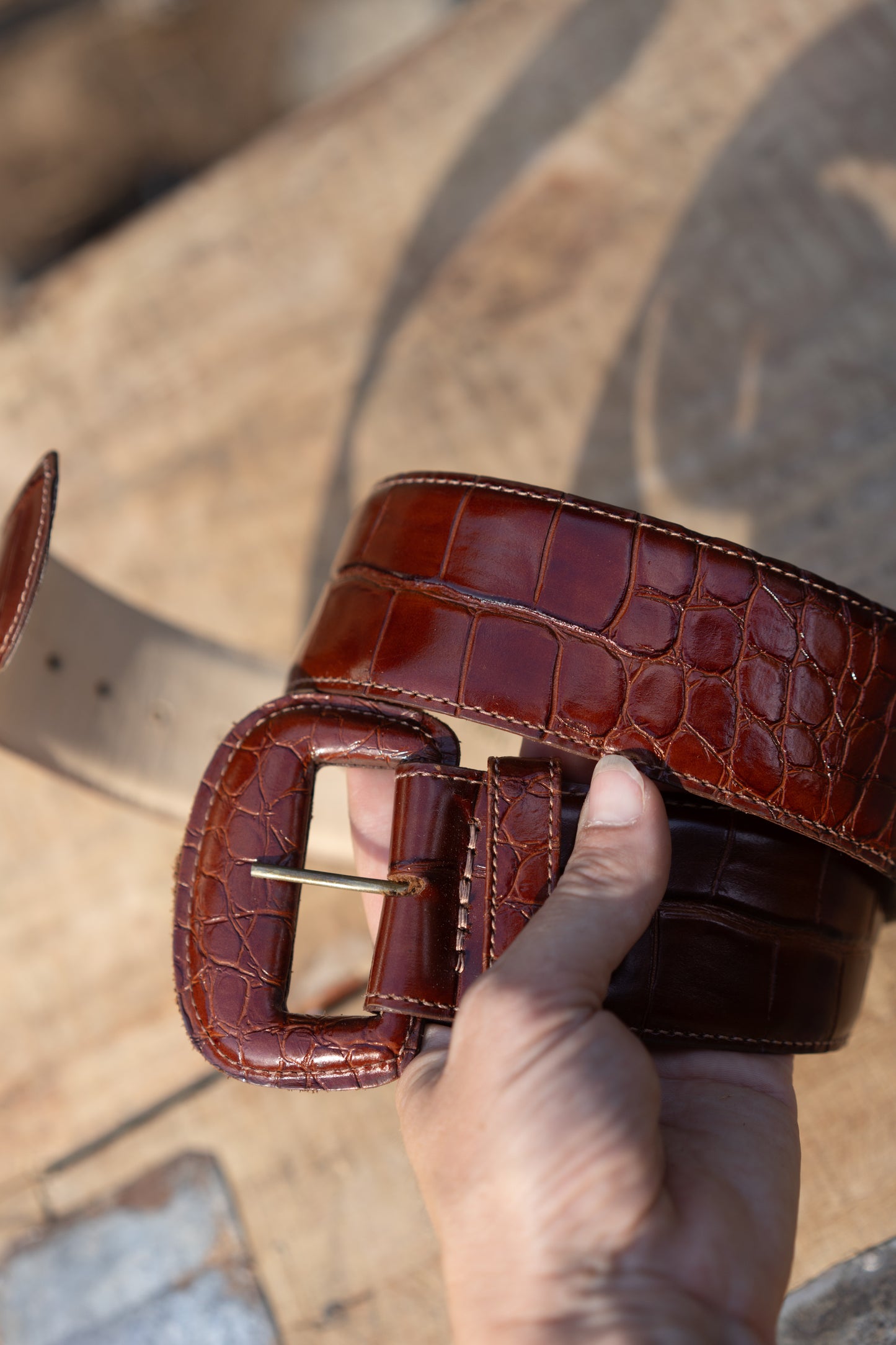 Nordstrom Alligator Grain Steerhide Belt
