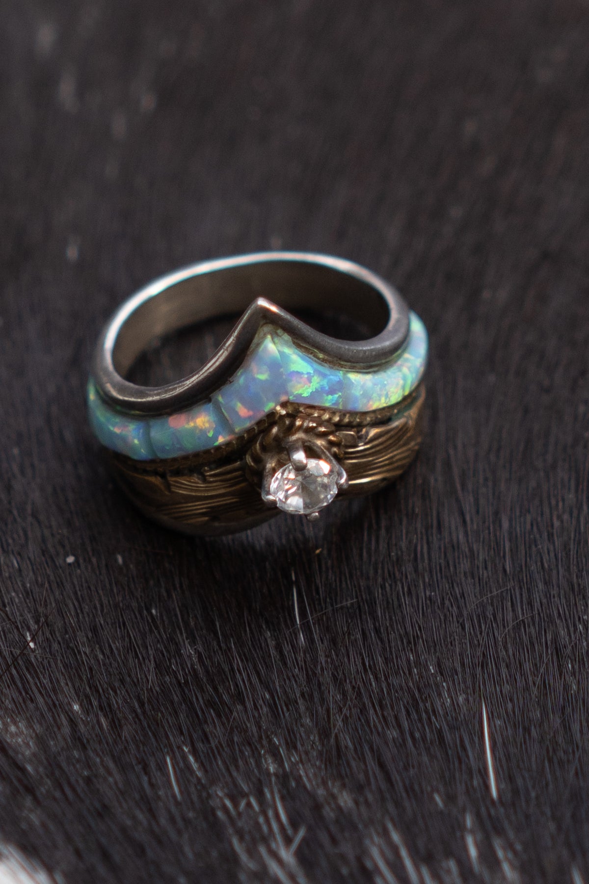 S. Ray Sterling Silver Opal Ring