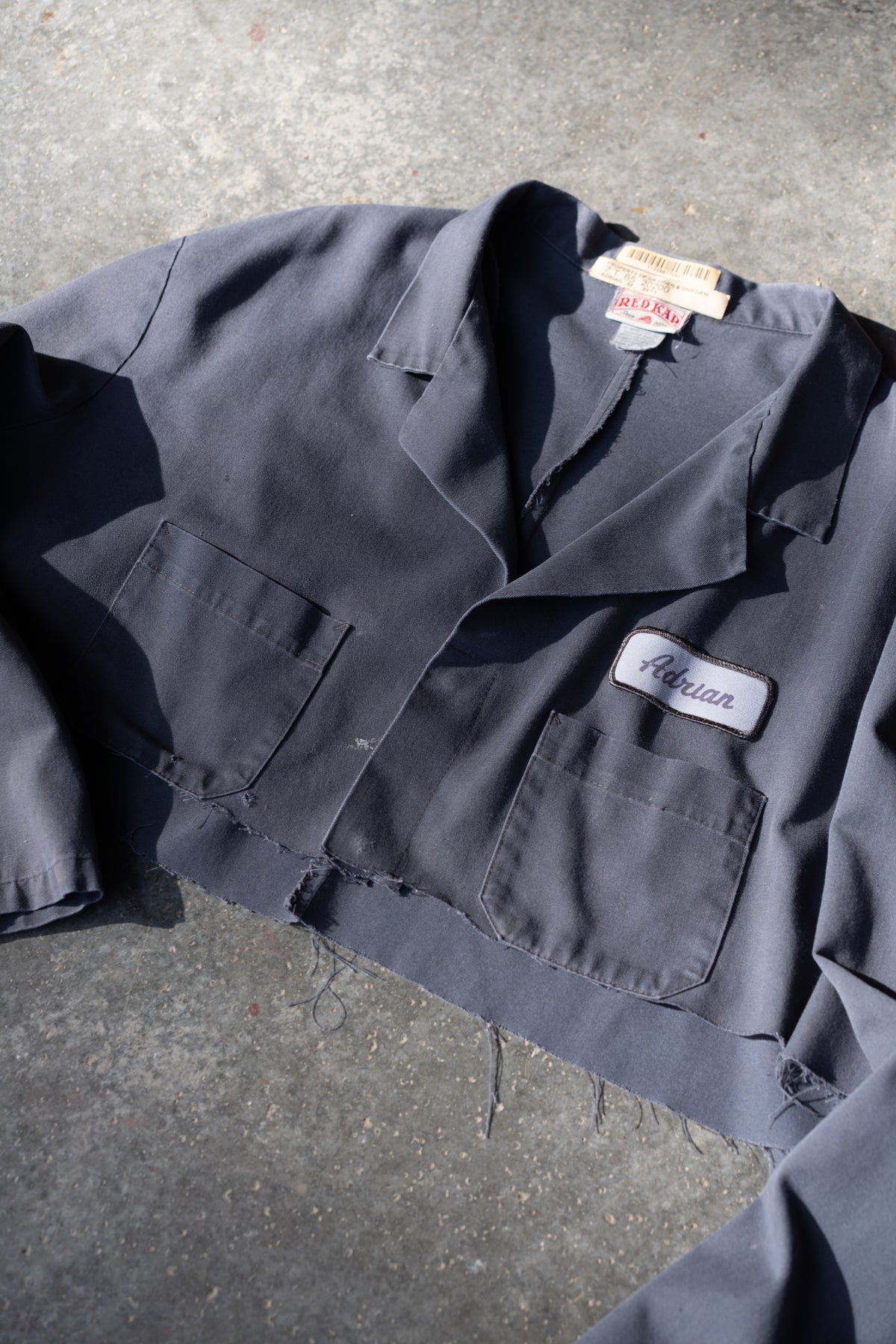 Raw Cropped Work Jacket