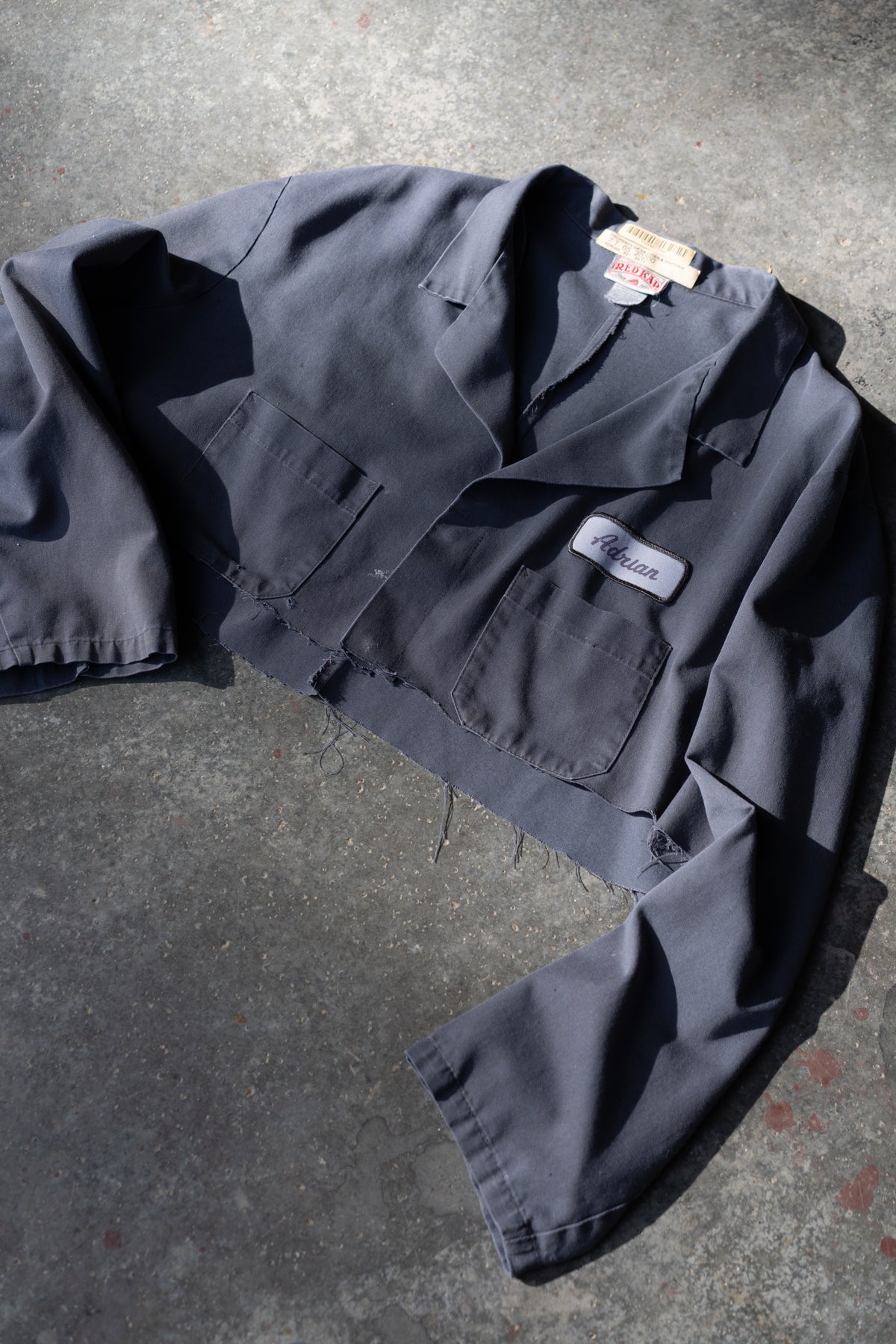 Raw Cropped Work Jacket