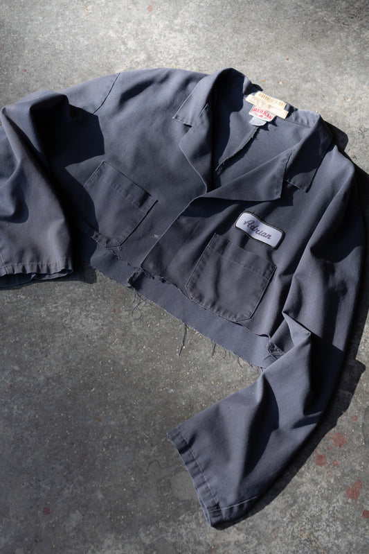 Raw Cropped Work Jacket