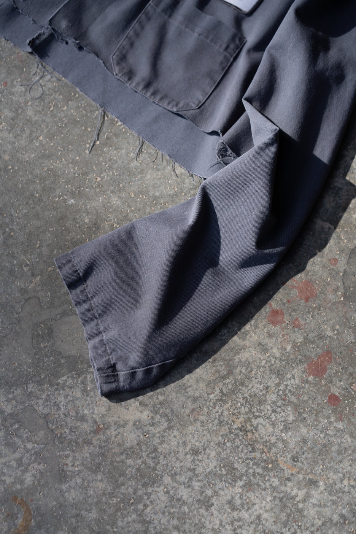 Raw Cropped Work Jacket