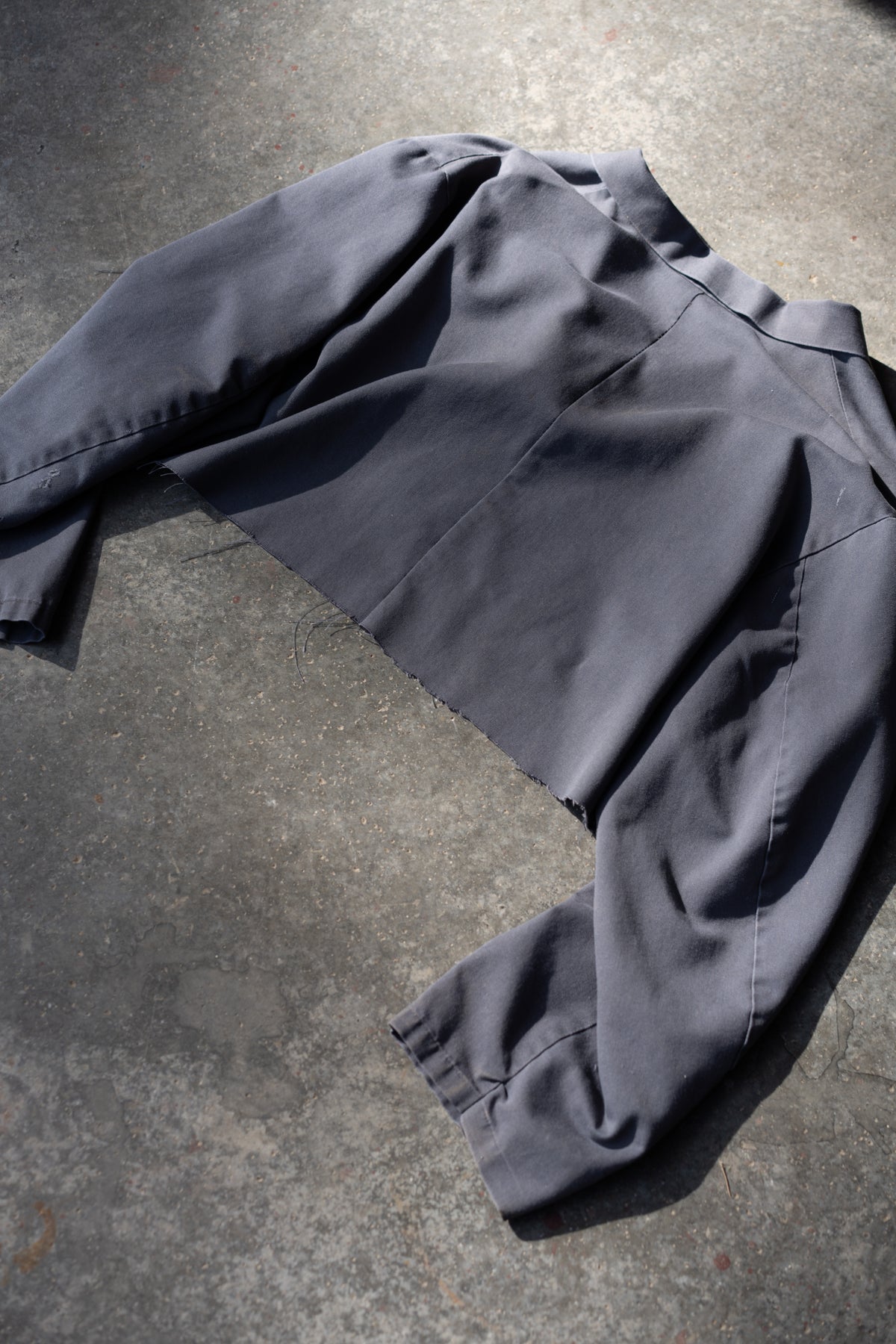 Raw Cropped Work Jacket