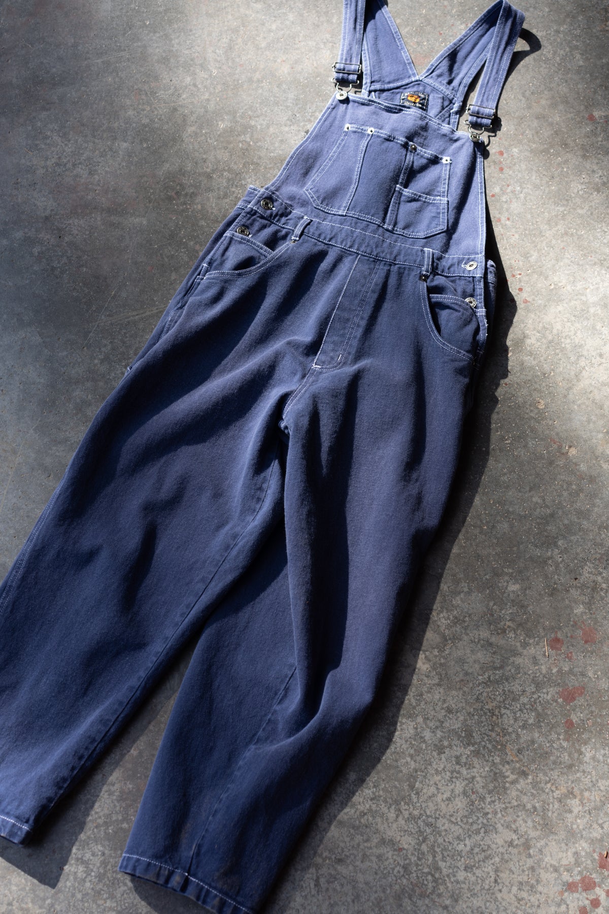 Route 66 Washed Indigo Overalls