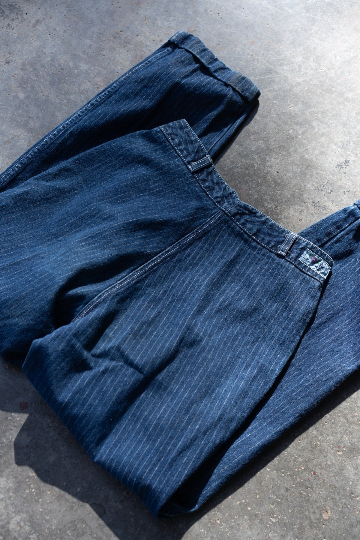 Pinstripe Denim Trousers