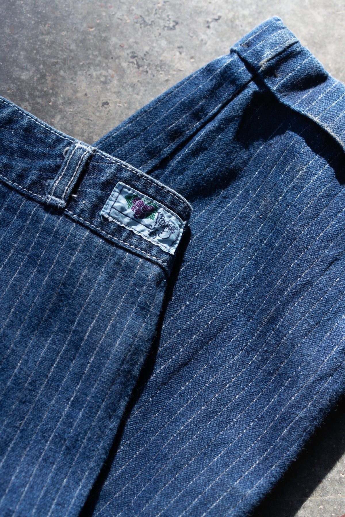 Pinstripe Denim Trousers