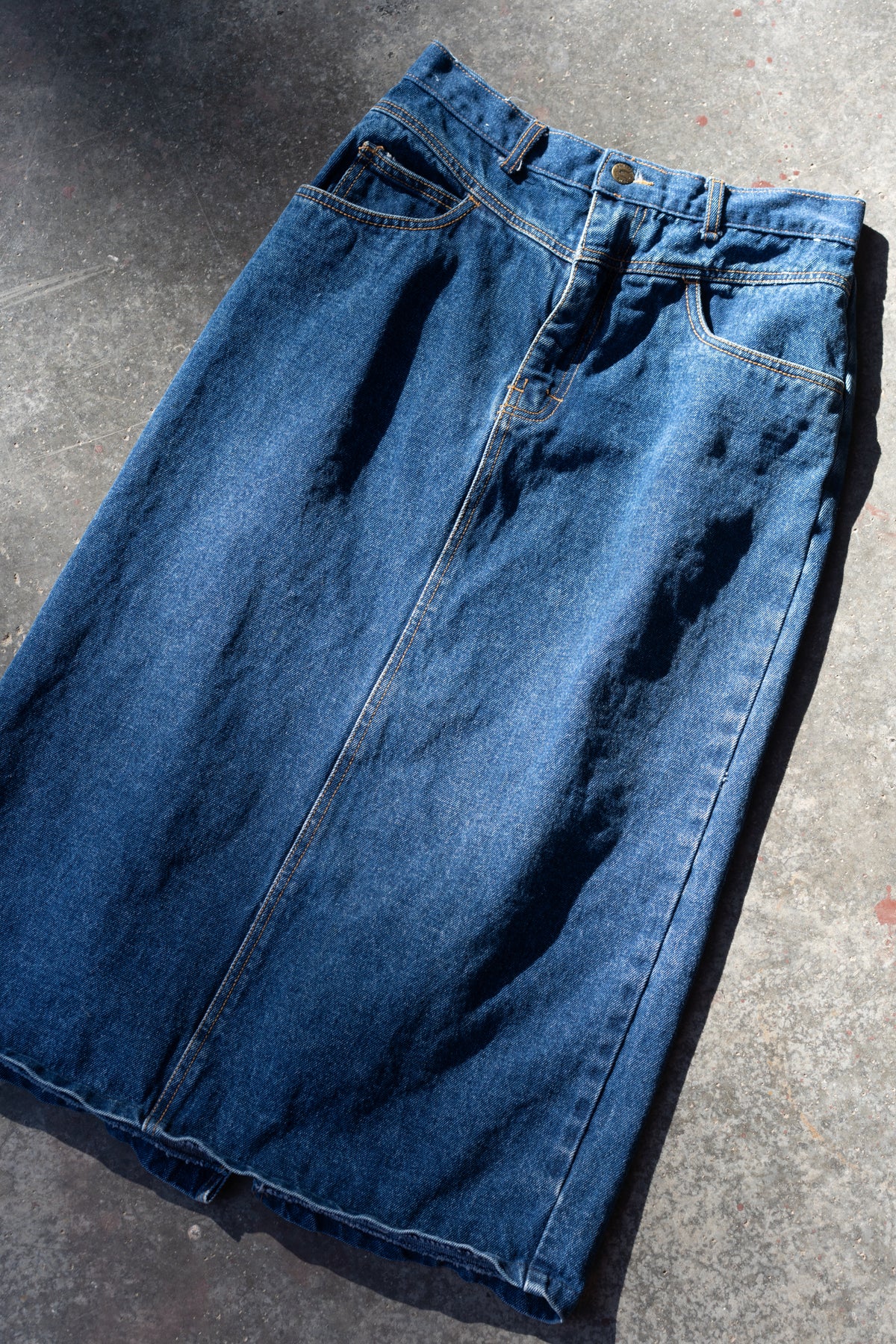 Denim Midi Skirt