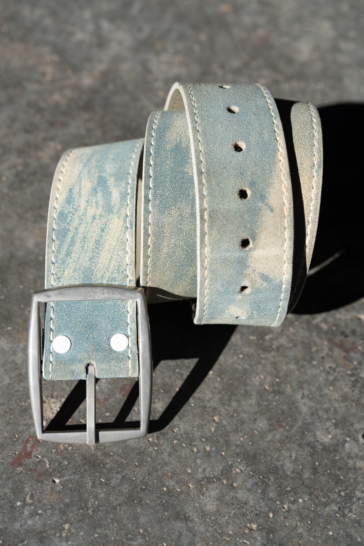 Distressed Nubuck Leather Belt