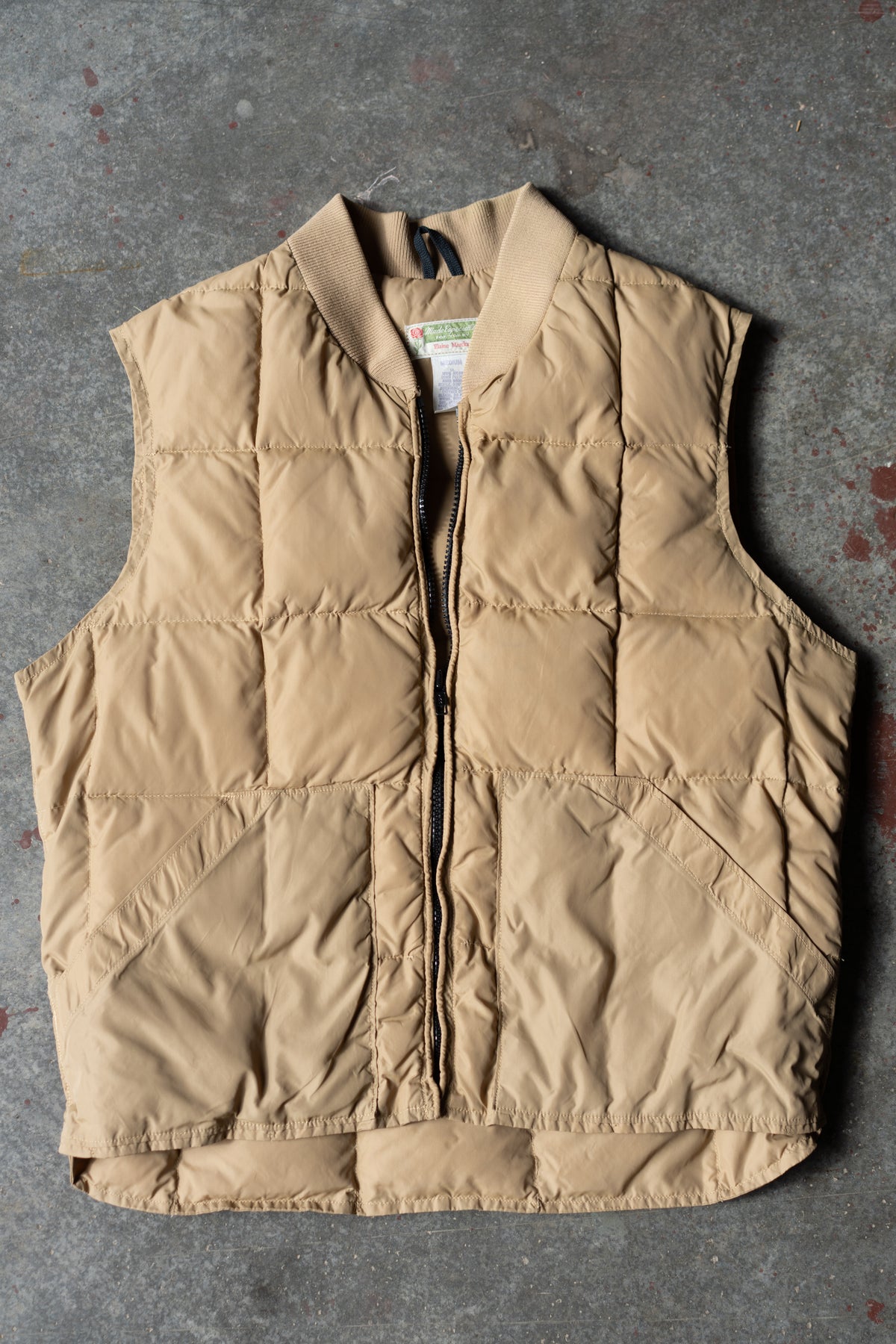Tan Down Puffer Vest