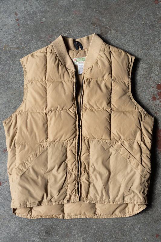Tan Down Puffer Vest