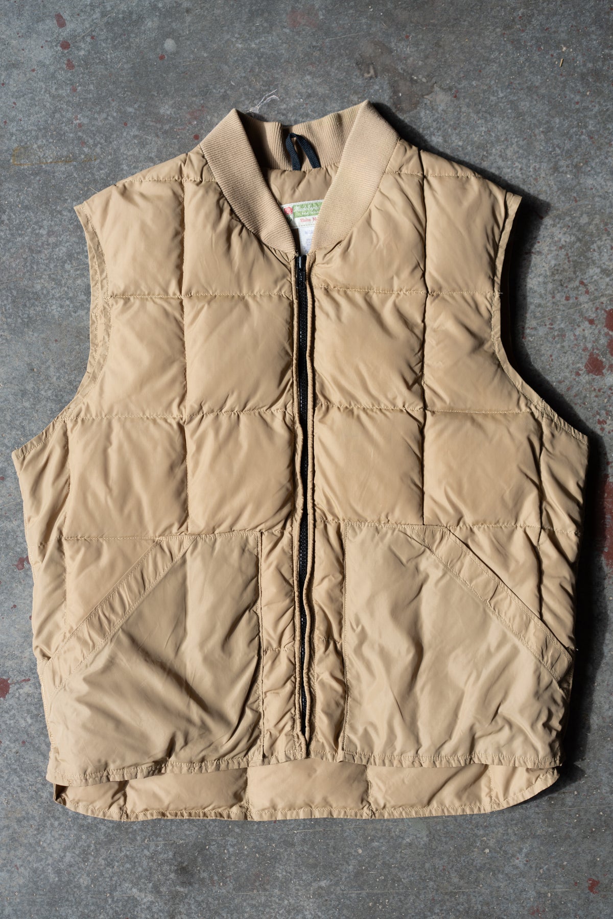 Tan Down Puffer Vest