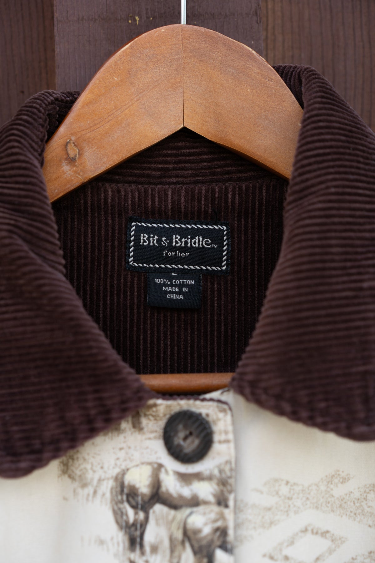 Cotton Horse Print Barn Jacket