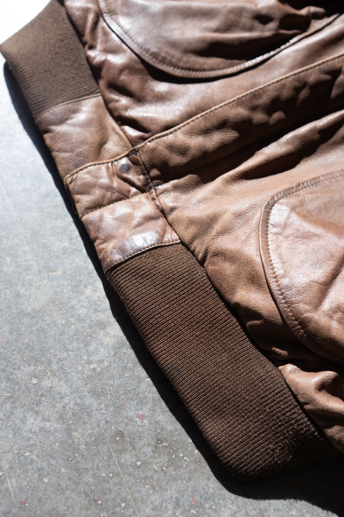 90s Leather Bomber Jacket