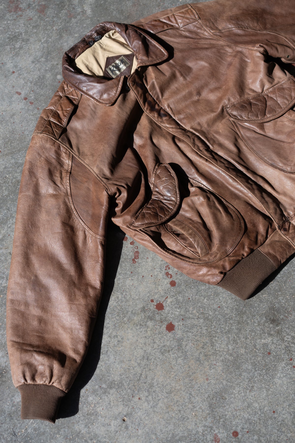 90s Leather Bomber Jacket