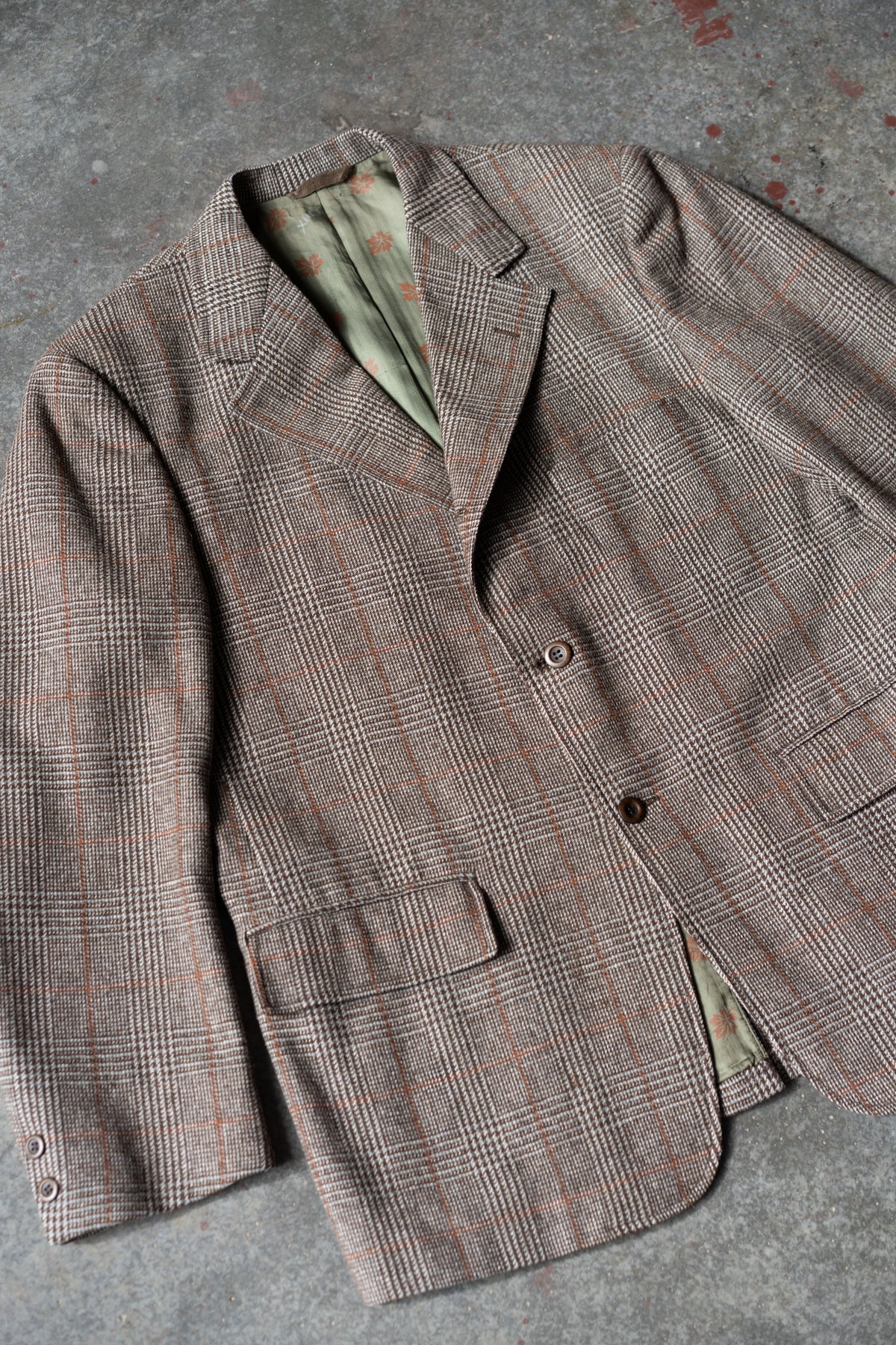 70s Wool Glen Plaid Blazer