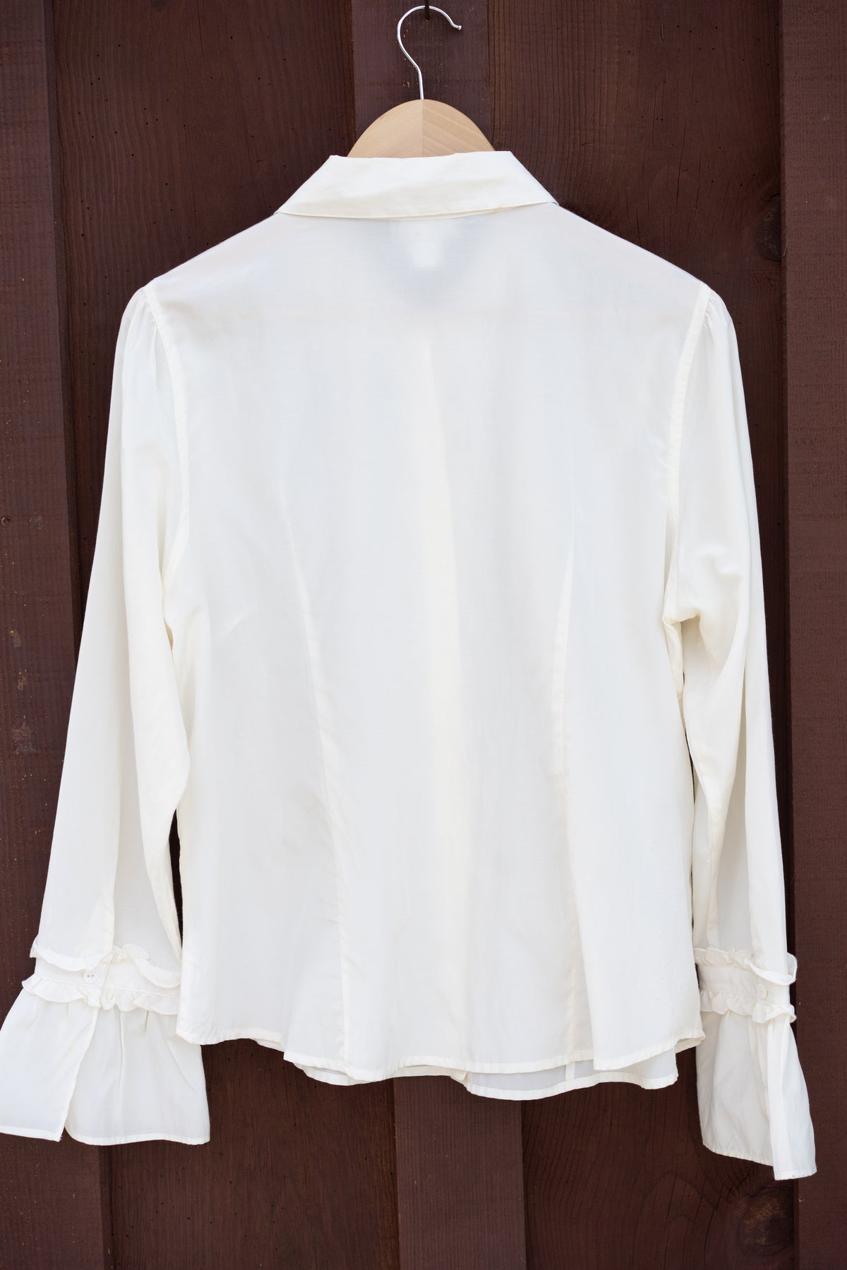 Silk Cotton Ruffle Blouse
