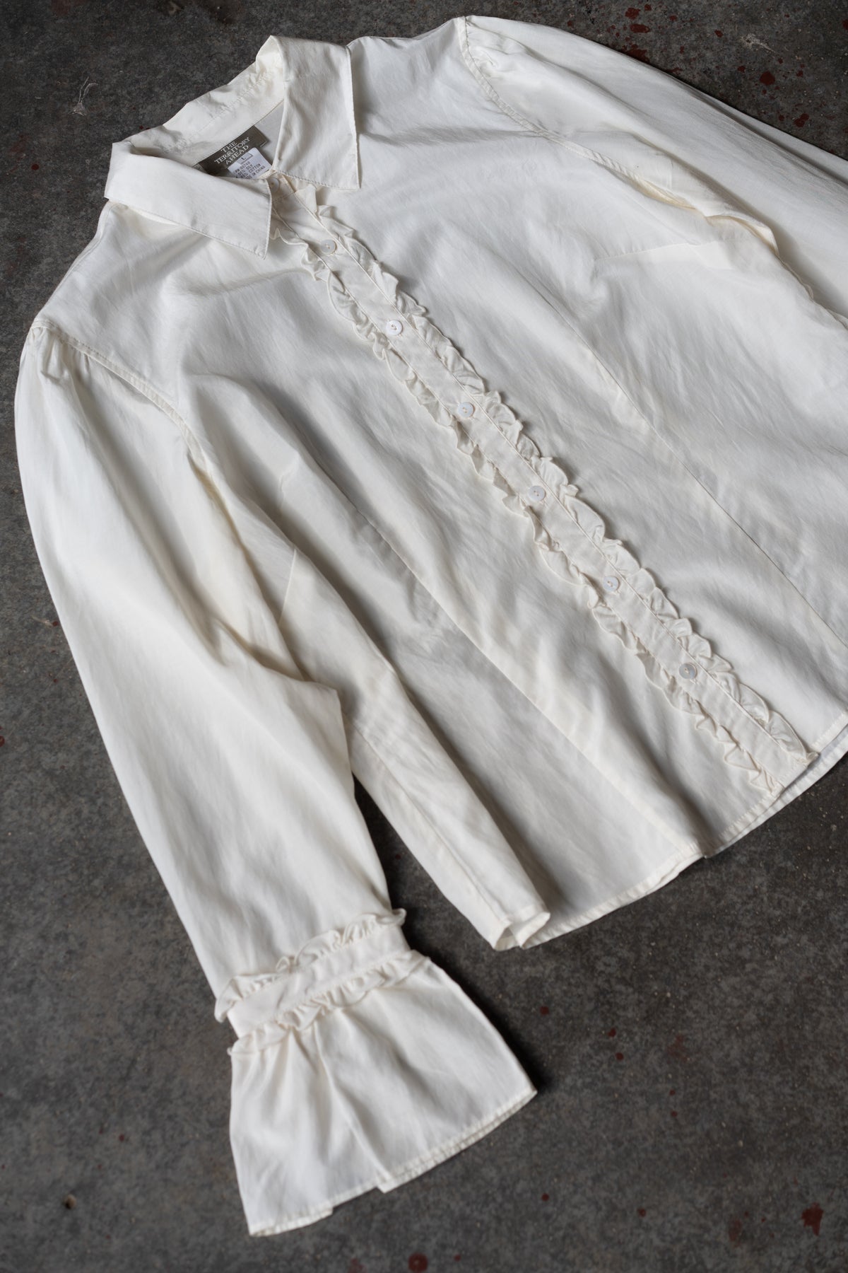 Silk Cotton Ruffle Blouse