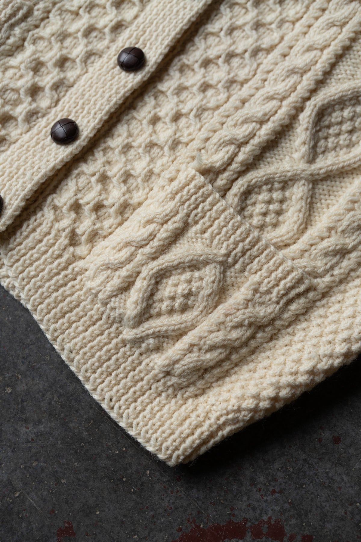 Blarney Woollen Mills Irish Hand-Knit Wool Cardigan