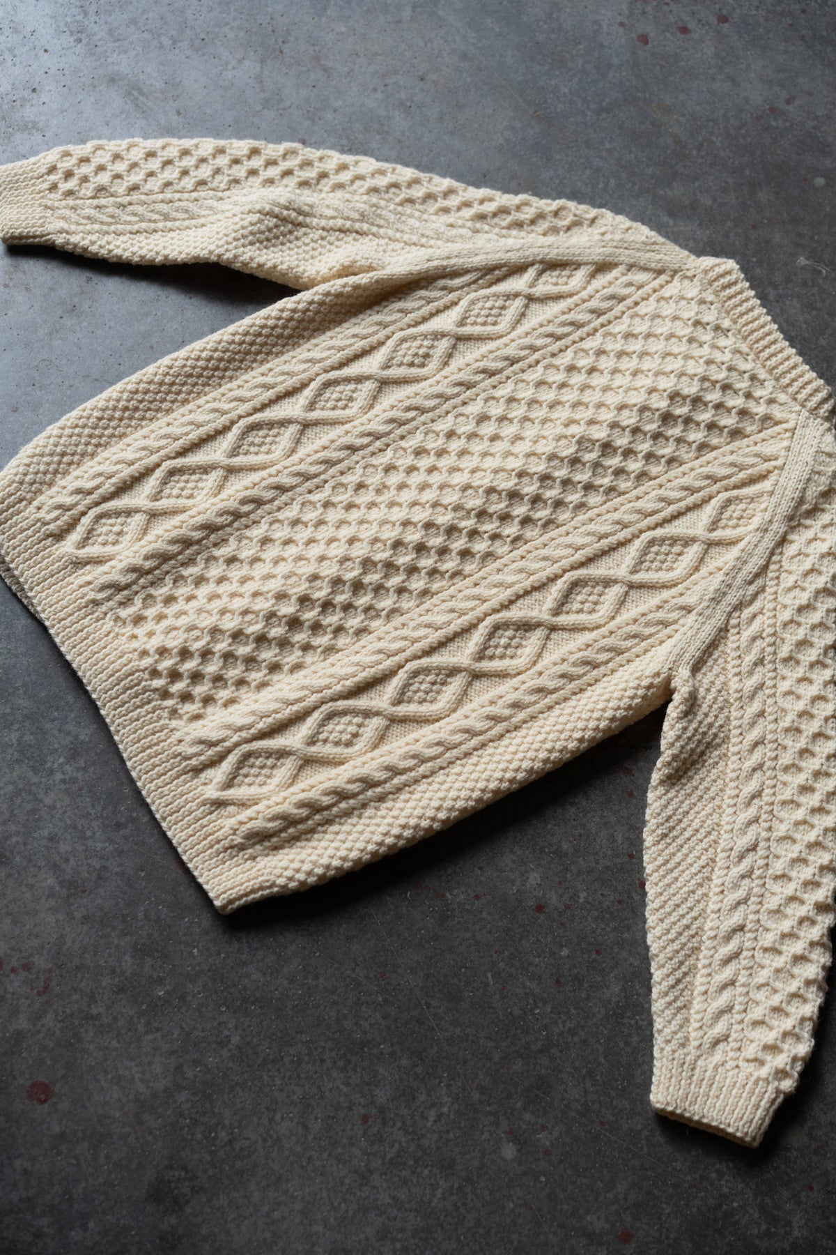 Blarney Woollen Mills Irish Hand-Knit Wool Cardigan