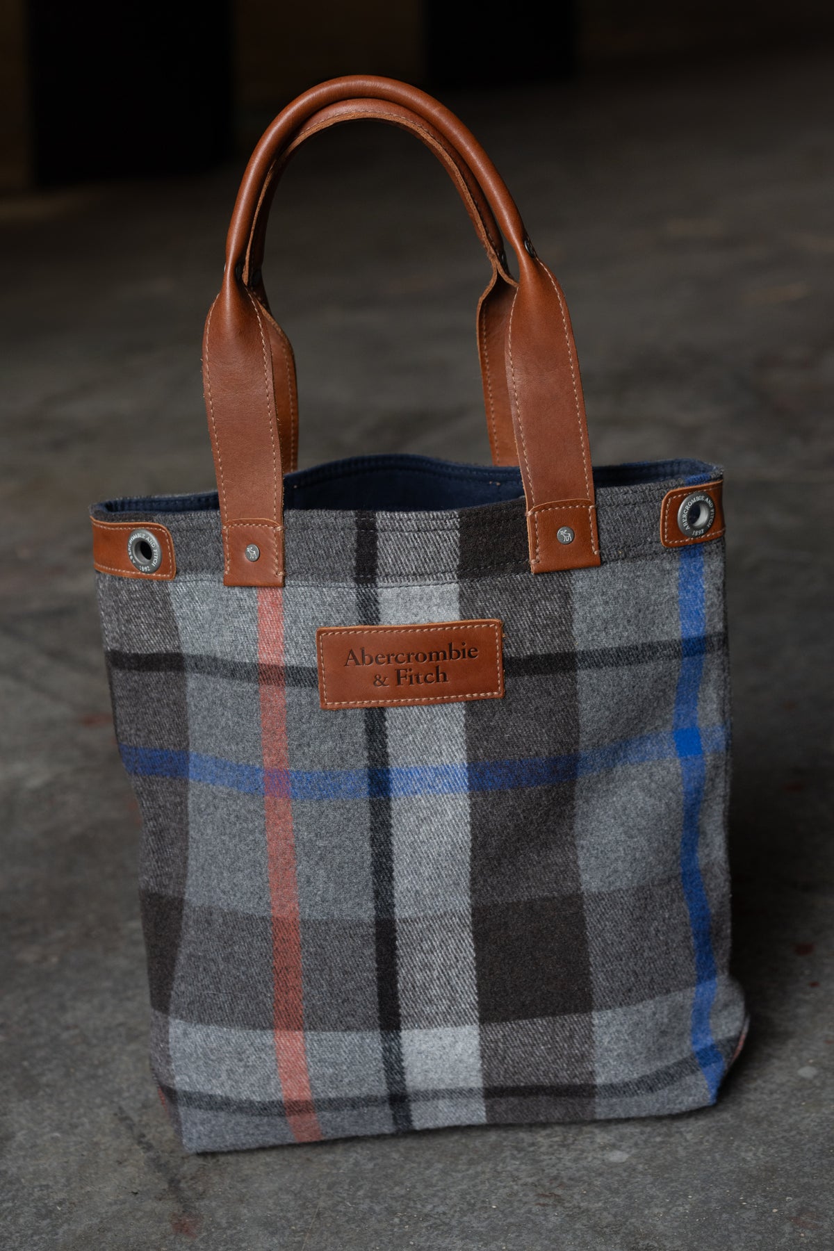 Y2K Abercrombie & Fitch Wool Plaid Tote