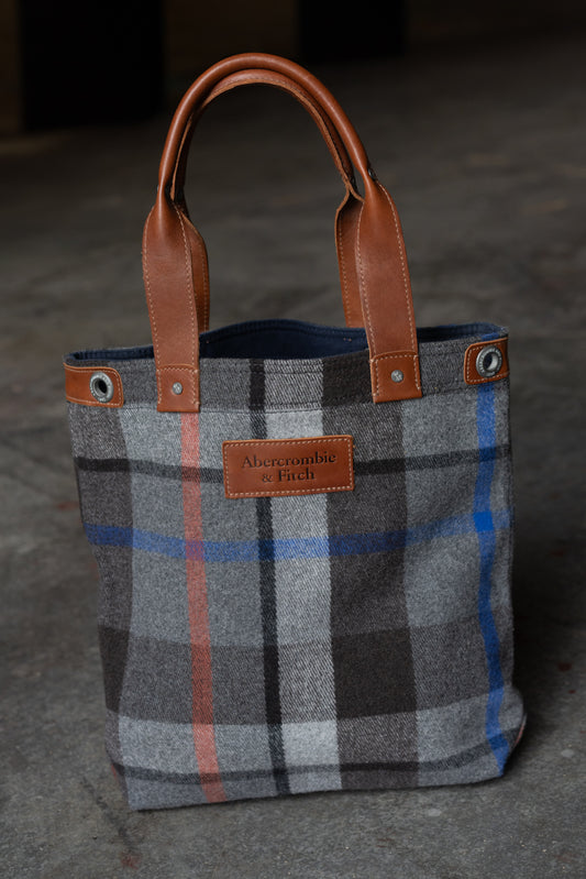 Y2K Abercrombie & Fitch Wool Plaid Tote