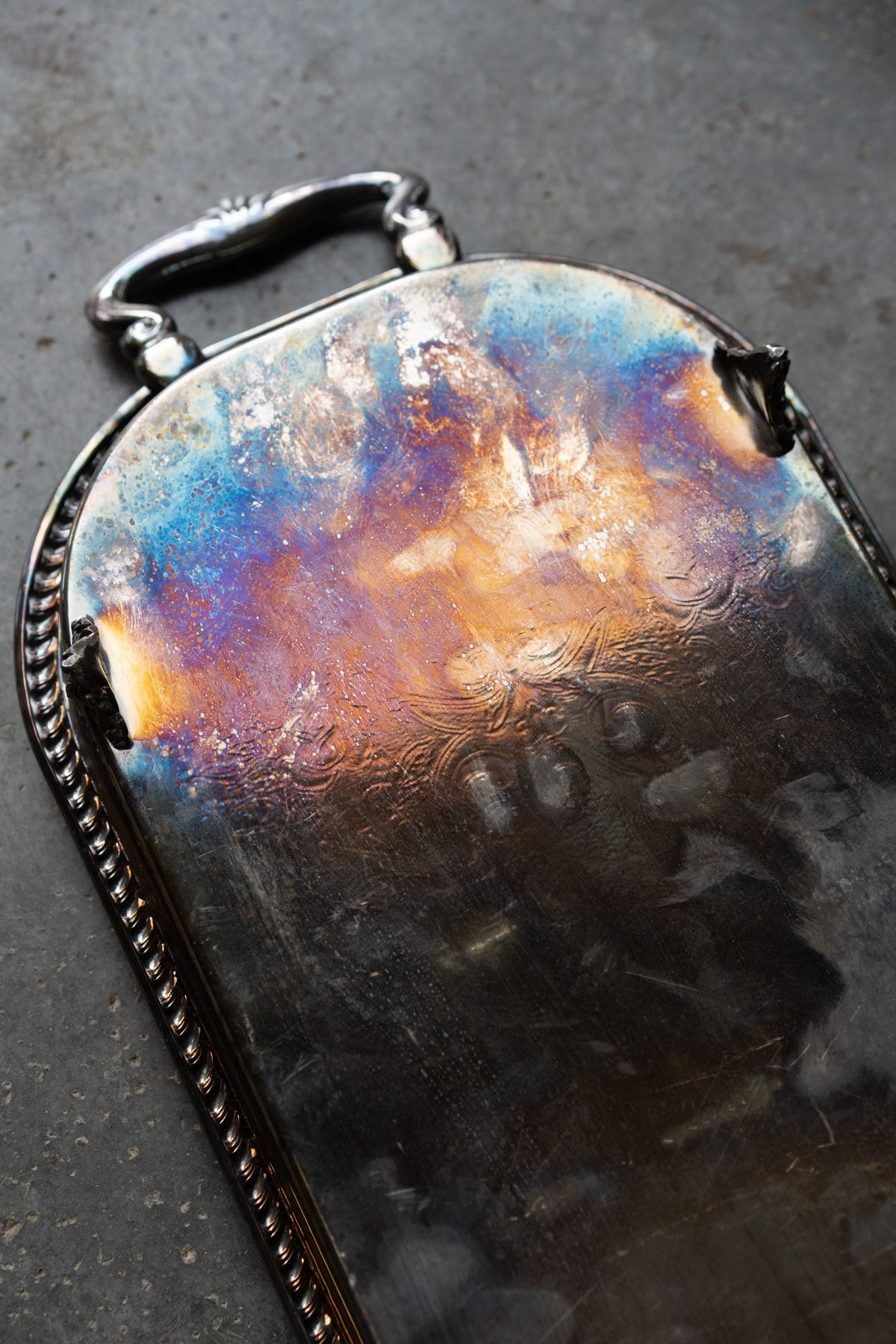 Engraved Silverplate Serving Tray