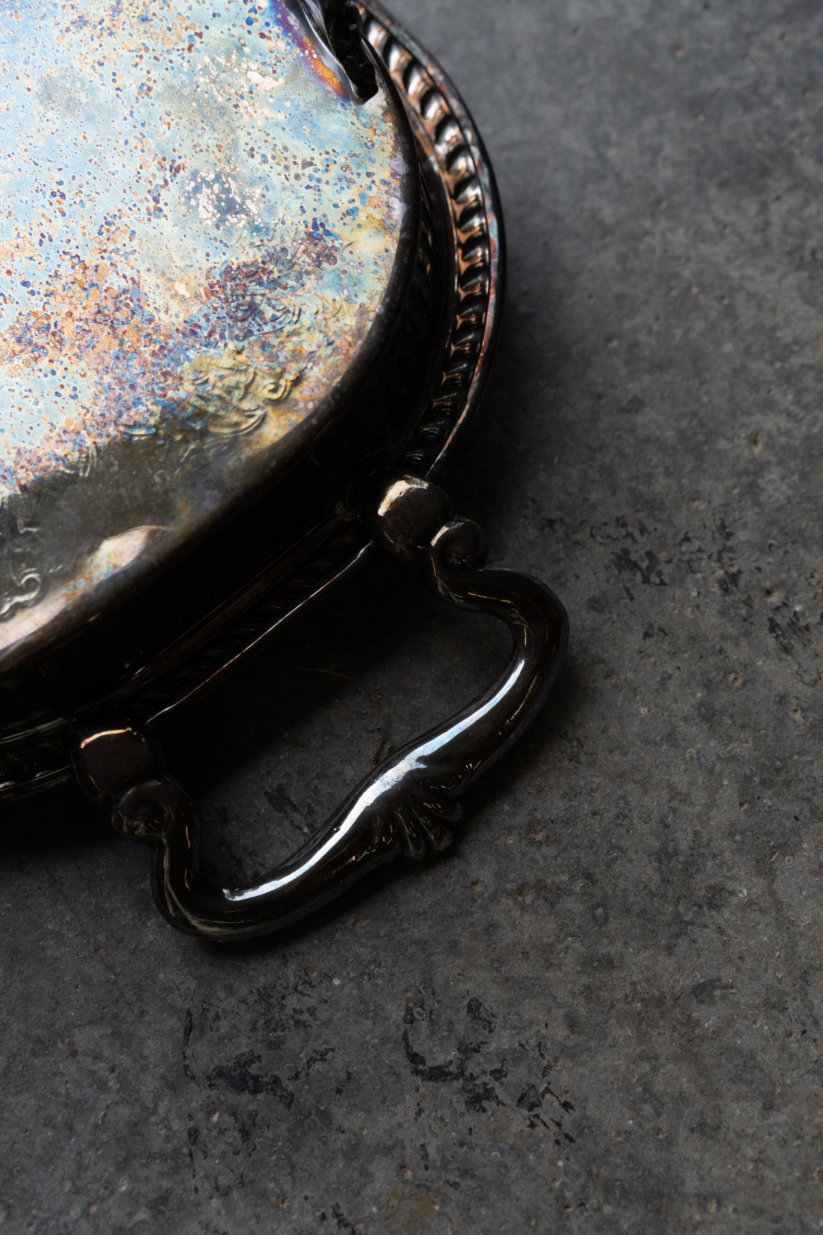 Engraved Silverplate Serving Tray