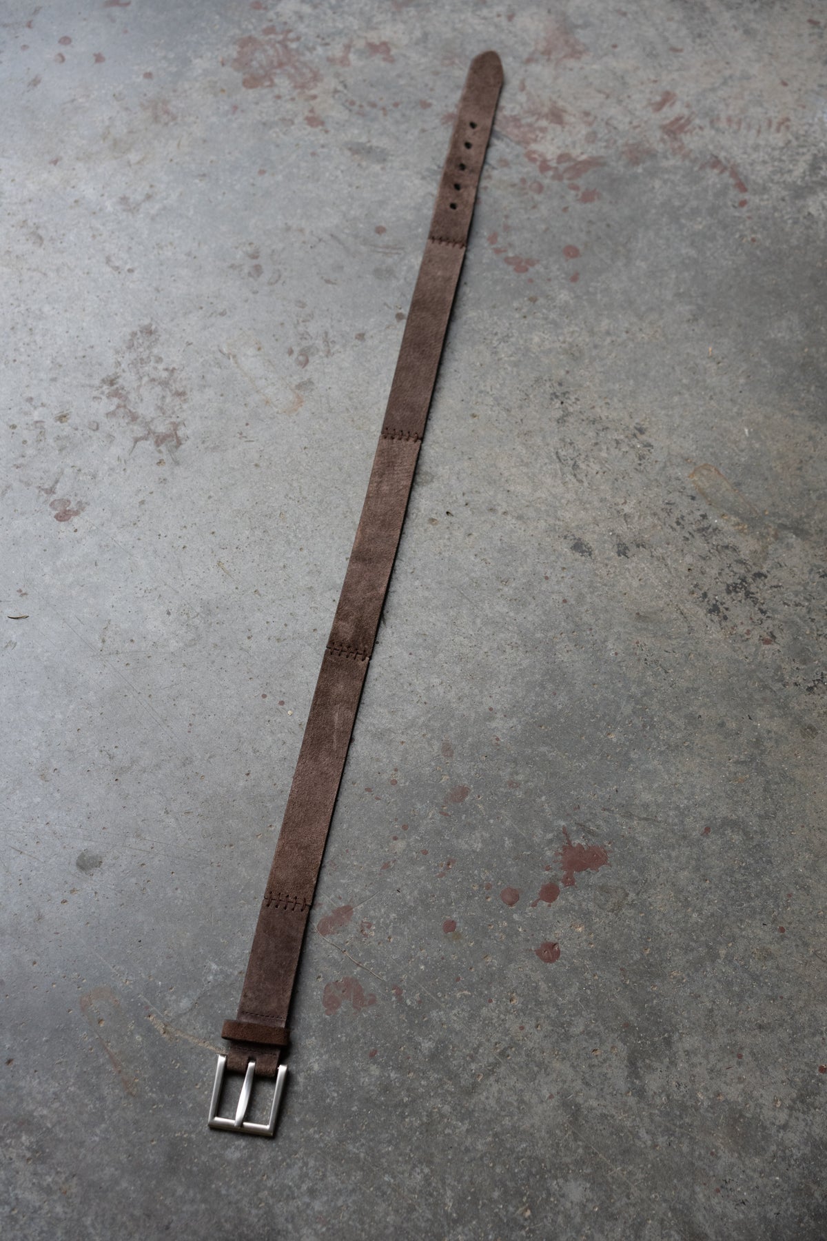 Brown Suede Leather Belt