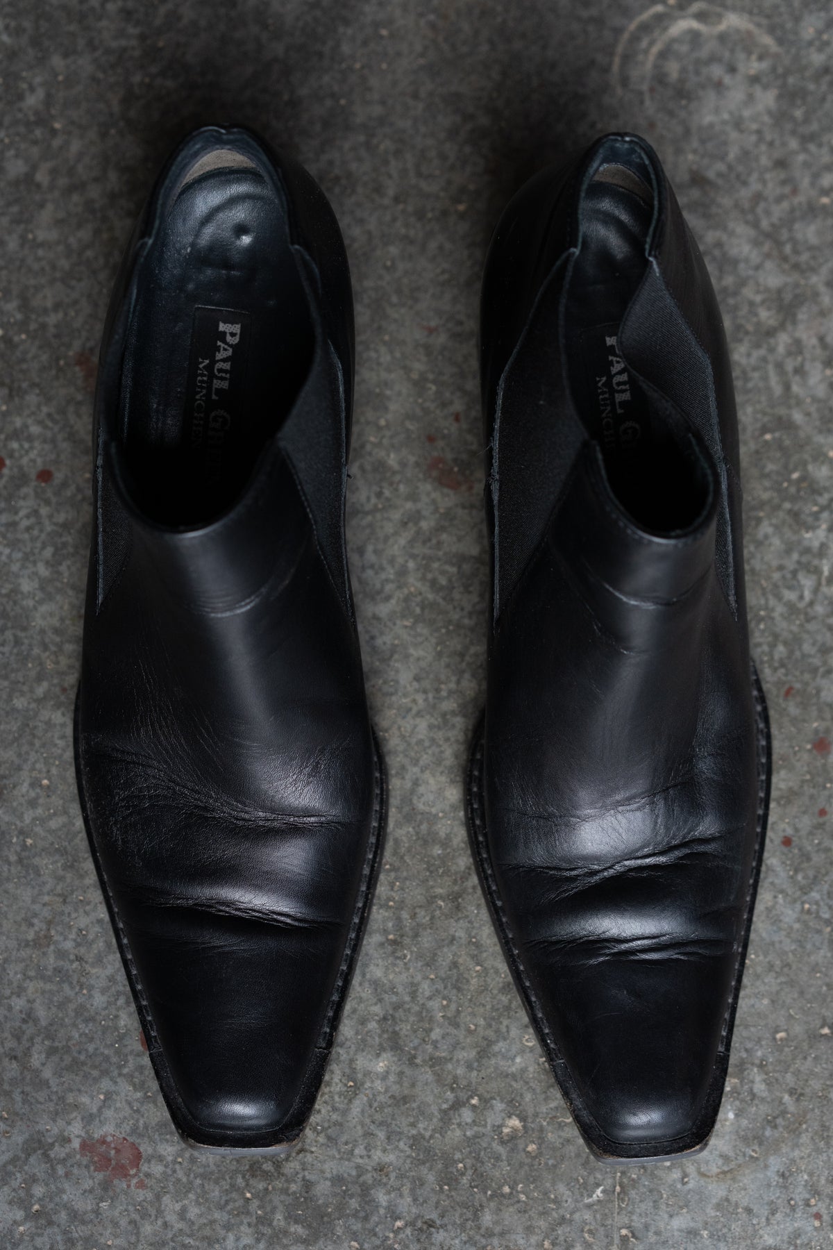 Paul Green Black Leather Ankle Boots