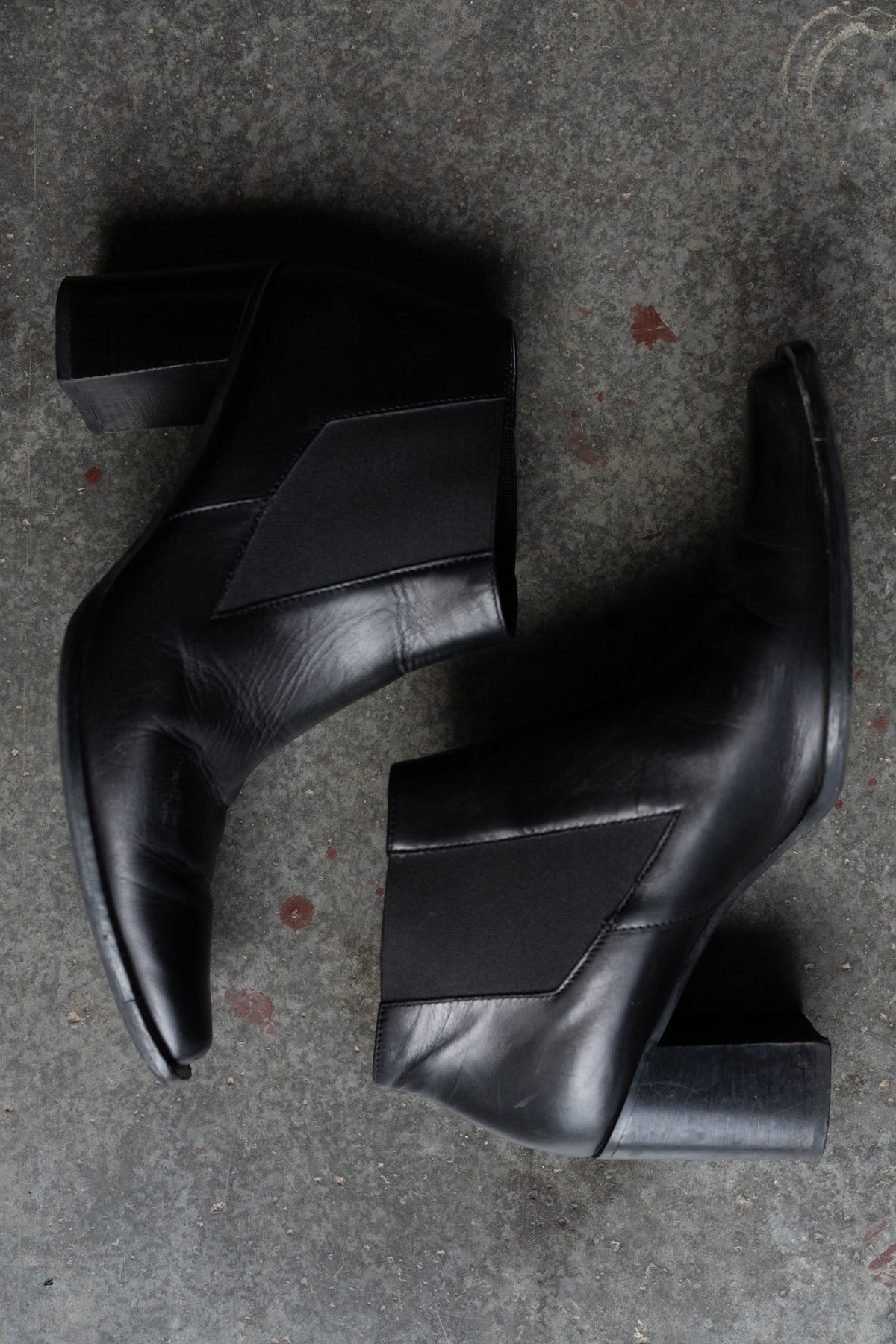 Paul Green Black Leather Ankle Boots