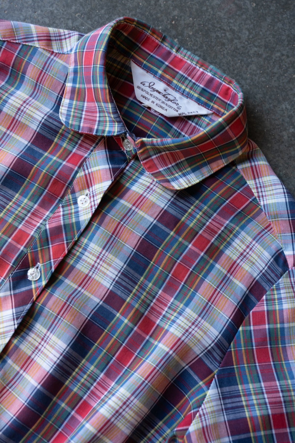 80s Wayne Taylor Plaid Button Down Shirt