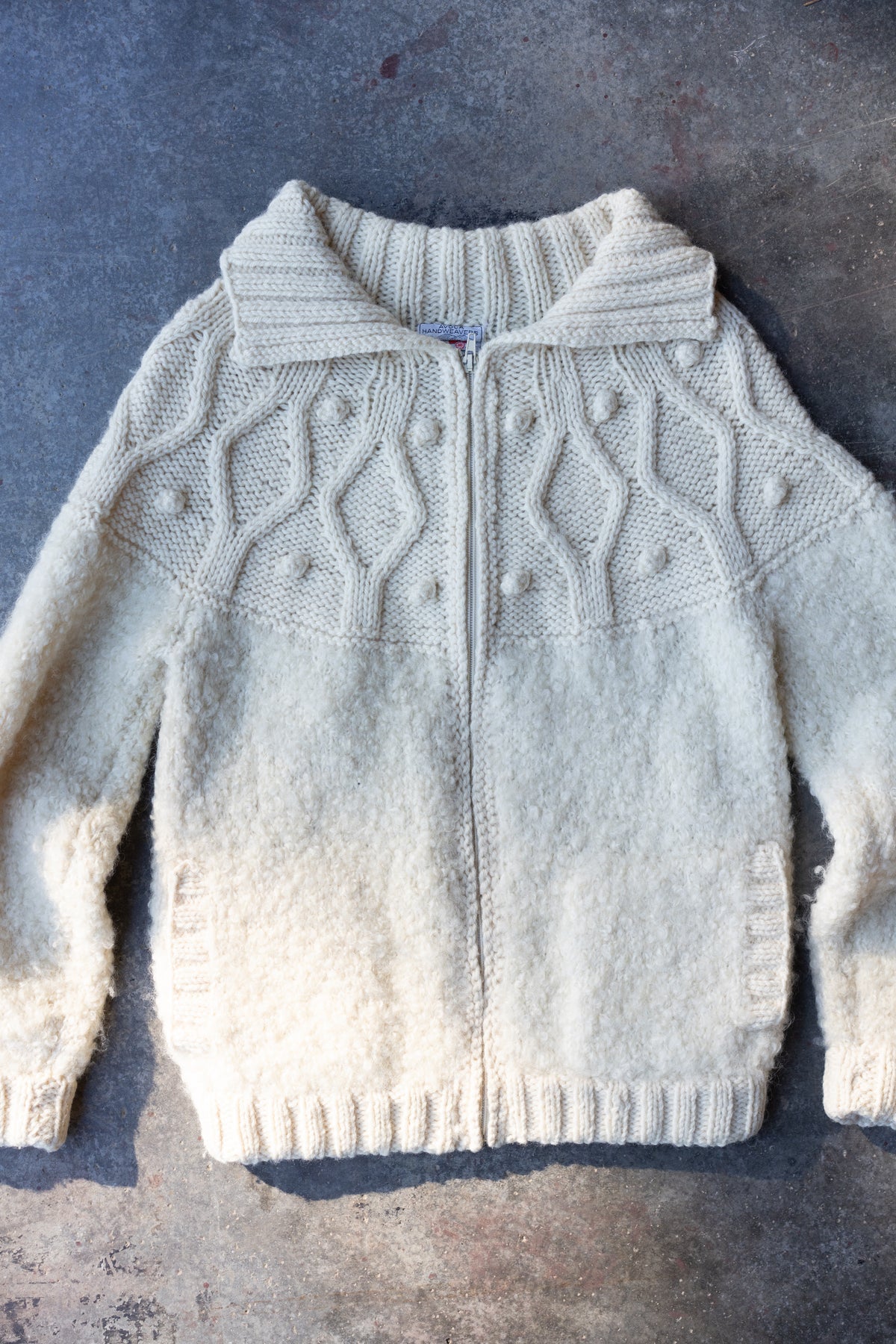 Avoca Handweavers Irish Wool Zip Cardigan