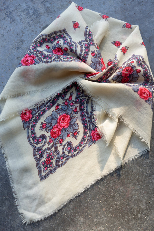 Floral Paisley Square Scarf