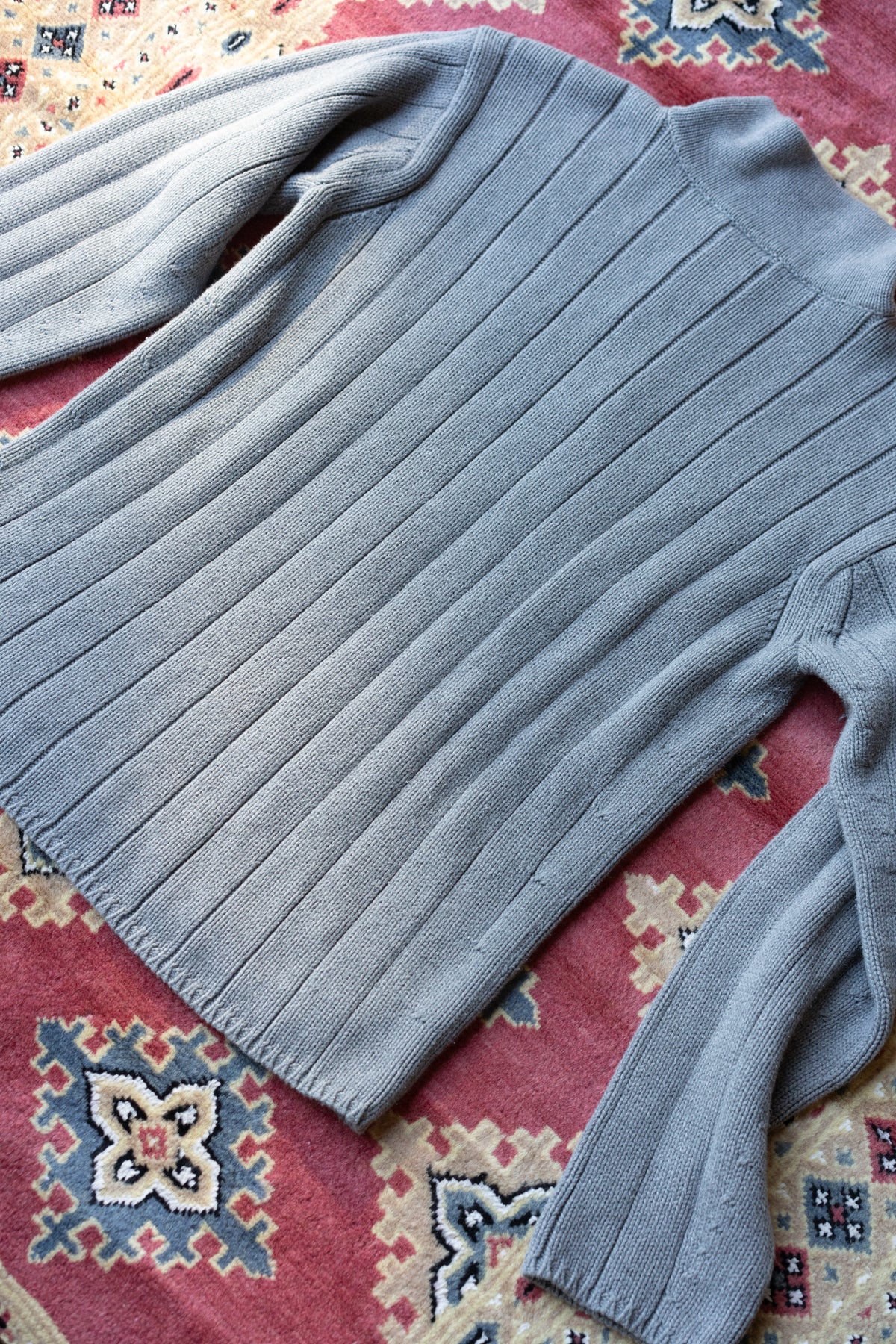 Polo Jeans RL Cotton Ribbed Quarter Zip Sweater
