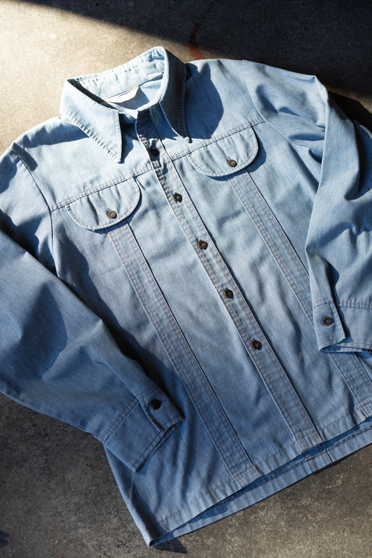 70s Levi's Panatela Light Blue Denim Shirt