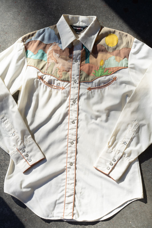 Youngbloods Horse & Desert Appliqué Western Shirt