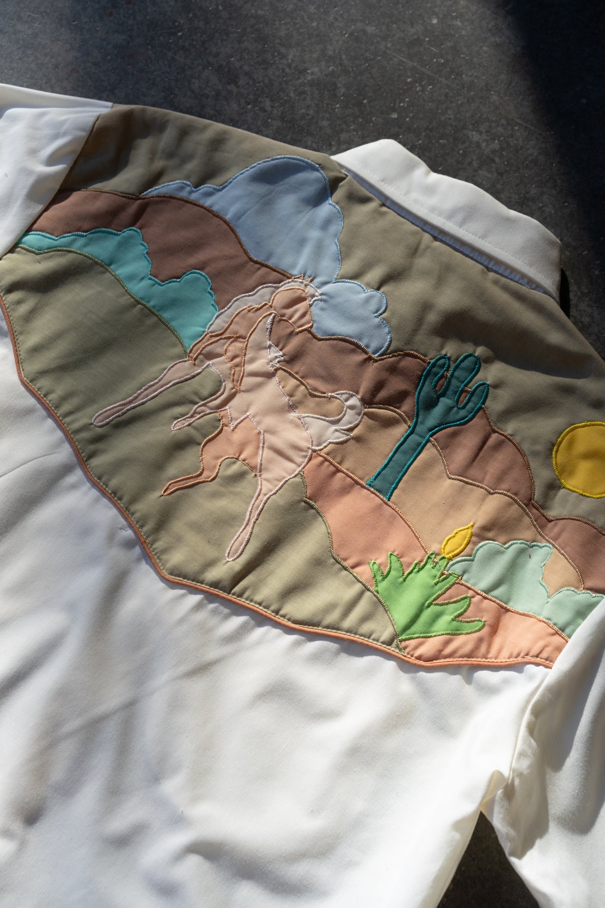 Youngbloods Horse & Desert Appliqué Western Shirt