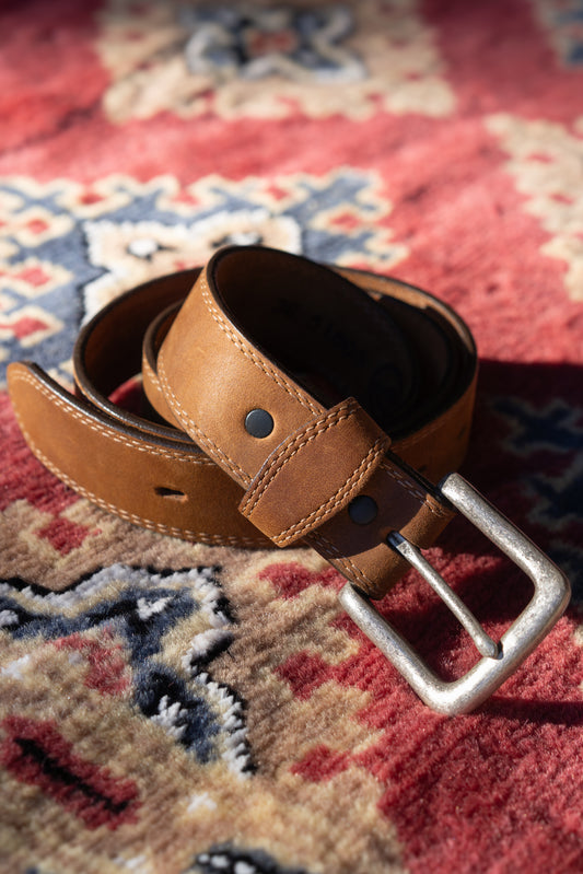 Silver Creek Brown Top Grain Leather Belt