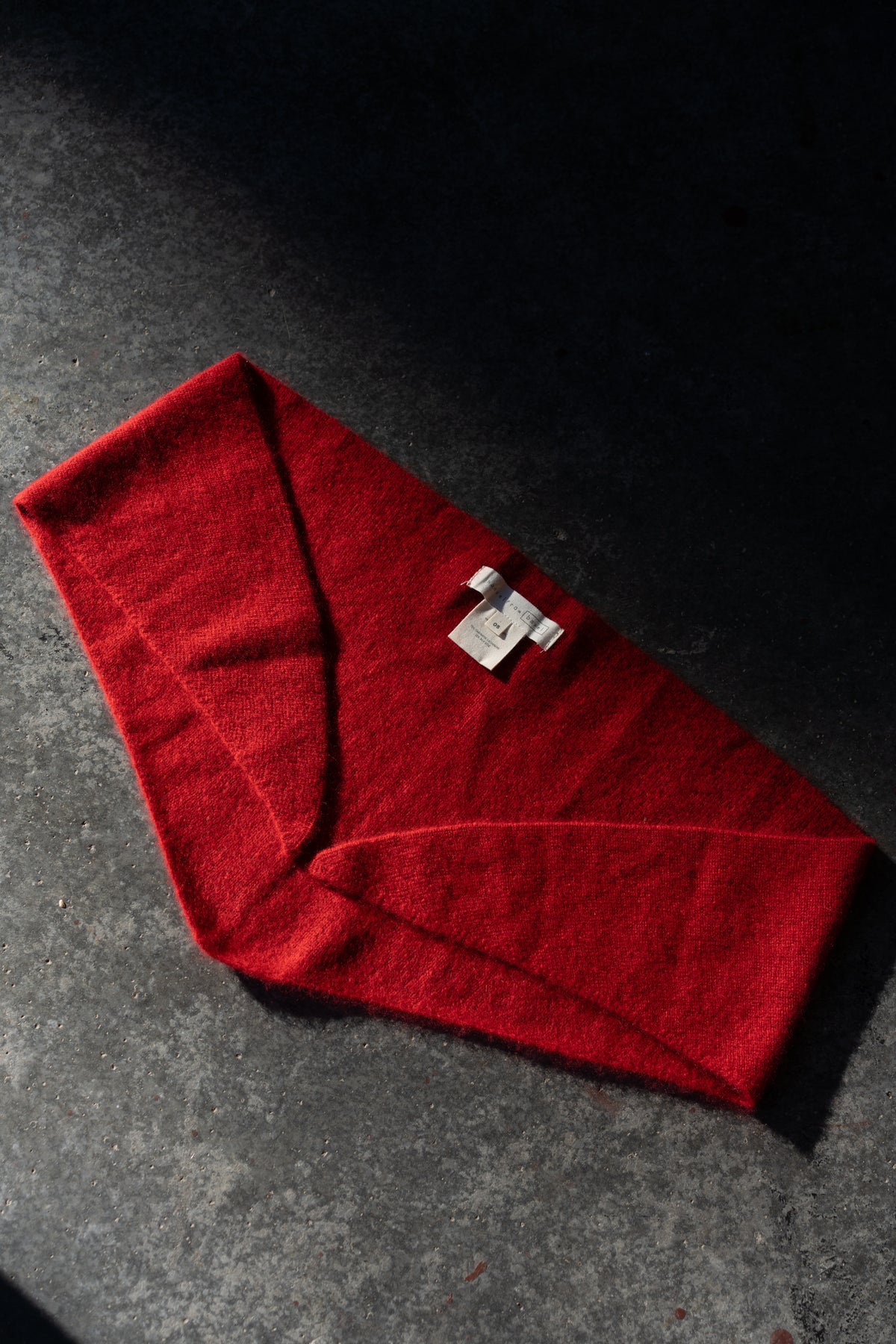 Hansel from Basel Red Cashmere Silk Triangle Scarf