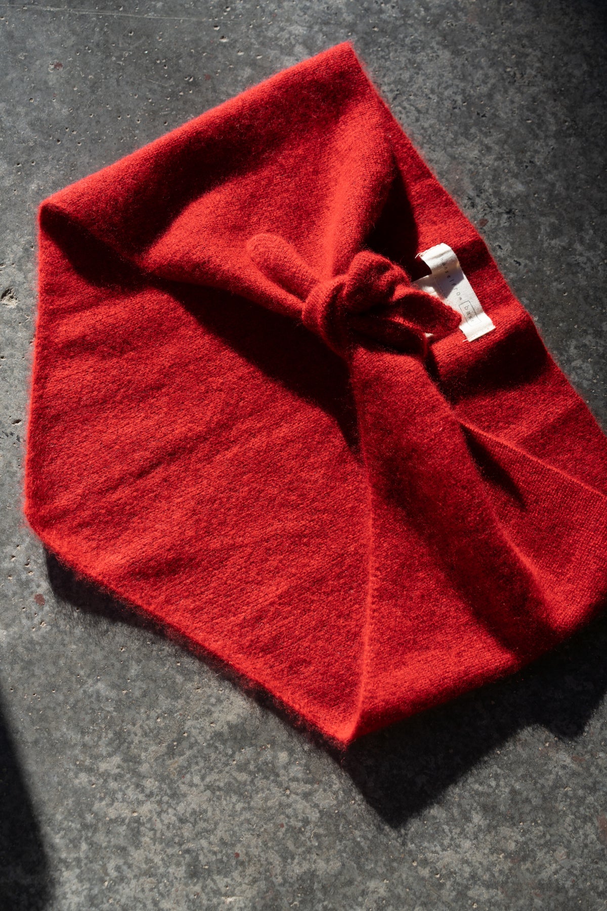 Hansel from Basel Red Cashmere Silk Triangle Scarf