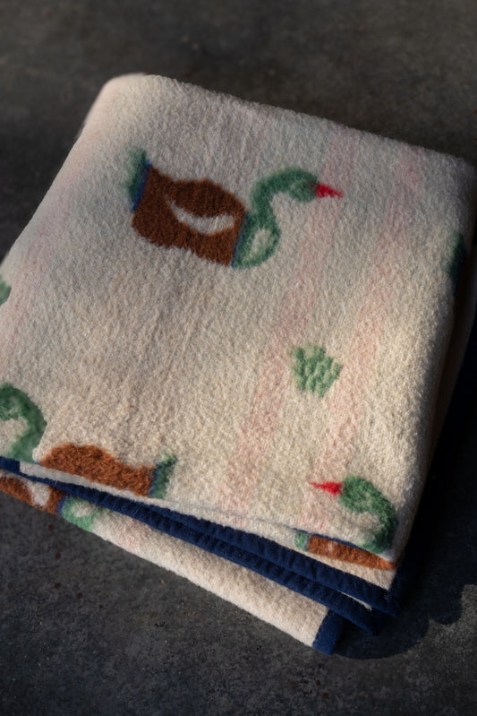 Reversible Duck Print Blanket