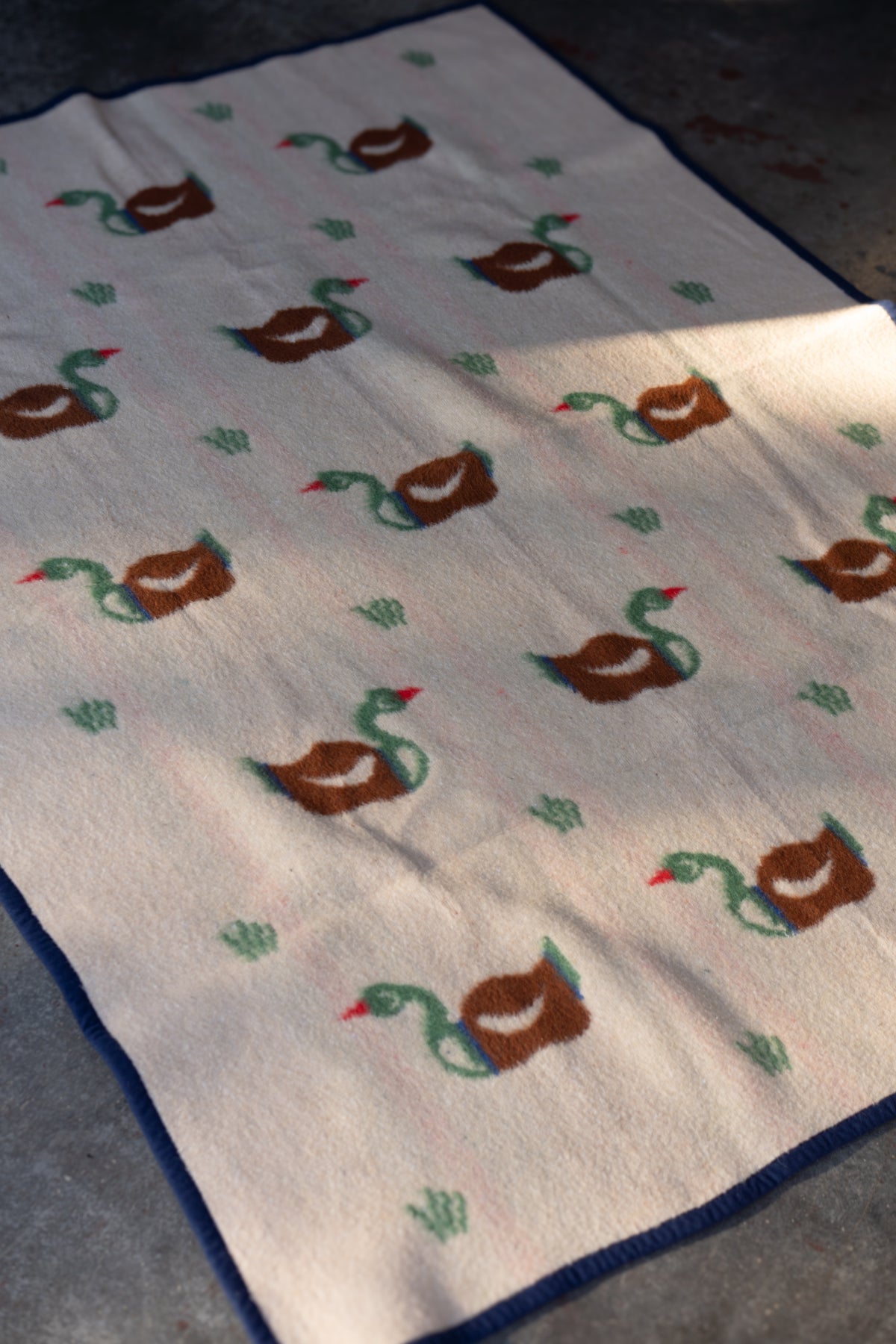 Reversible Duck Print Blanket