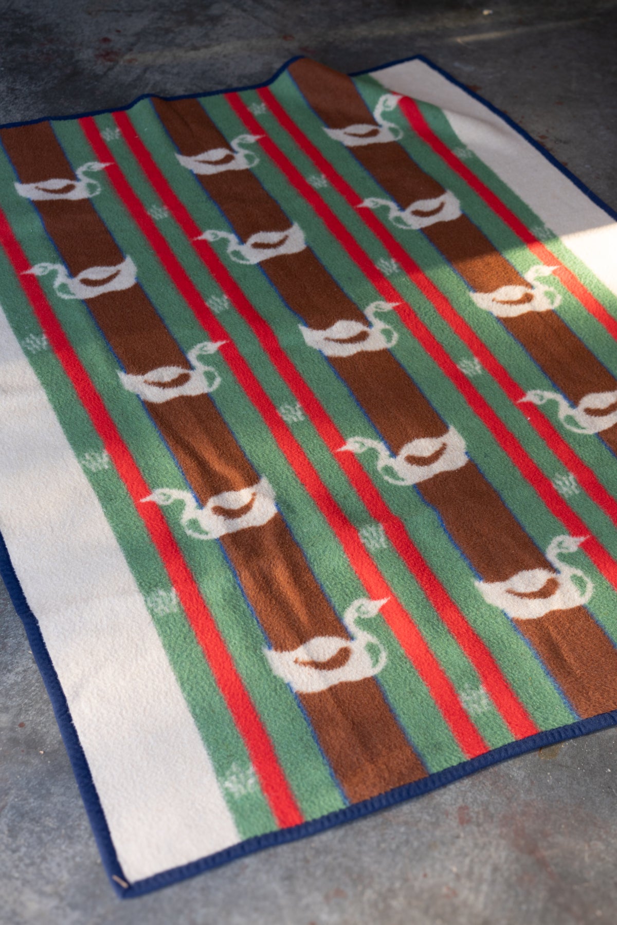 Reversible Duck Print Blanket