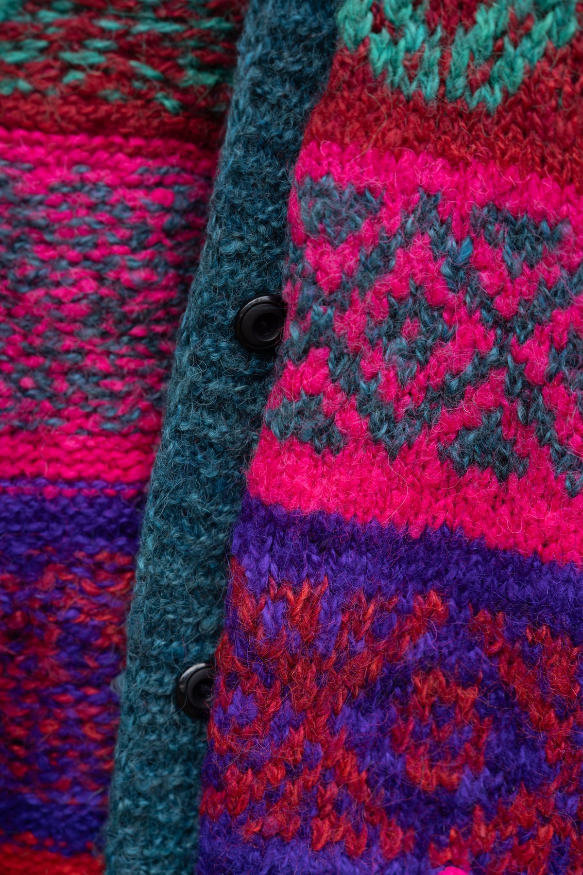 Abstract Pattern Wool Cardigan