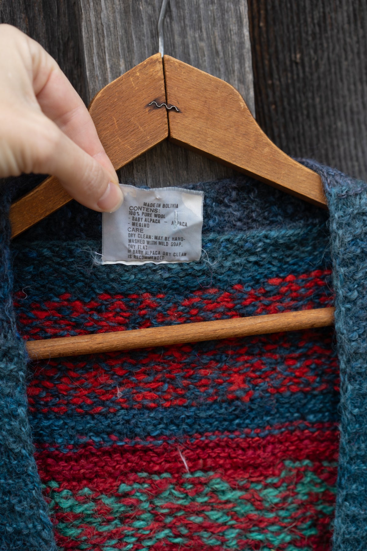 Abstract Pattern Wool Cardigan