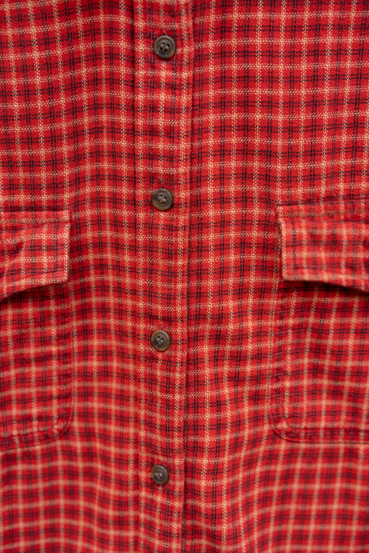 JNY Persimmon Plaid Cotton Button Down