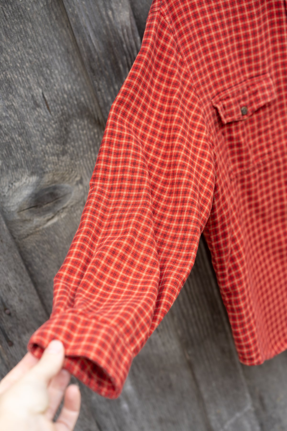 JNY Persimmon Plaid Cotton Button Down