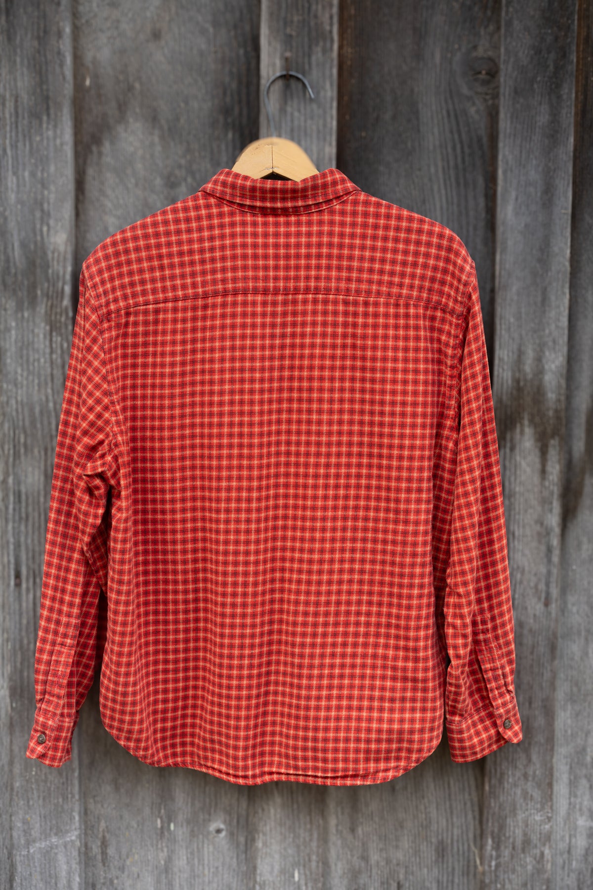 JNY Persimmon Plaid Cotton Button Down